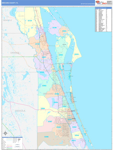 Brevard County Zip Code Map