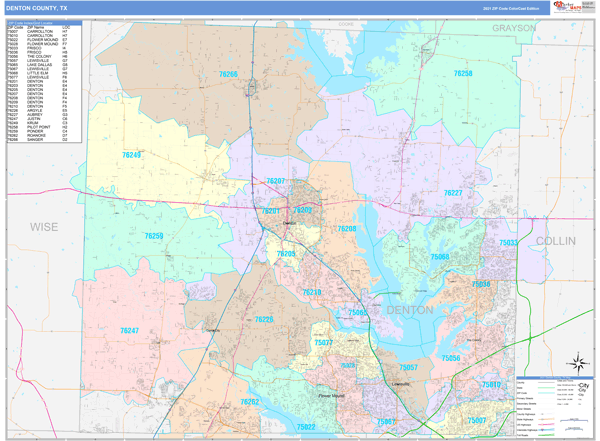 denton-county-tx-wall-map-color-cast-style-by-marketmaps