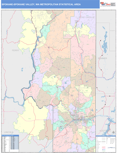 Spokane Zip Code Map