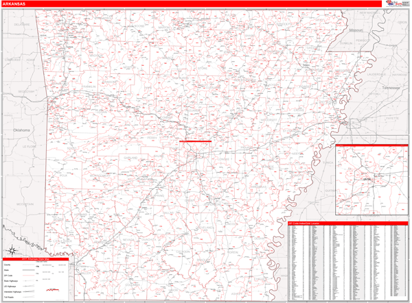 Arkansas Zip Code Map Free United States Map 