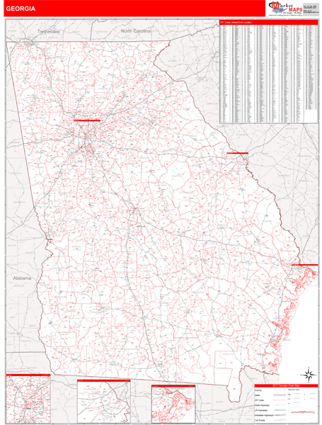 Printable Georgia Zip Code Map 3385