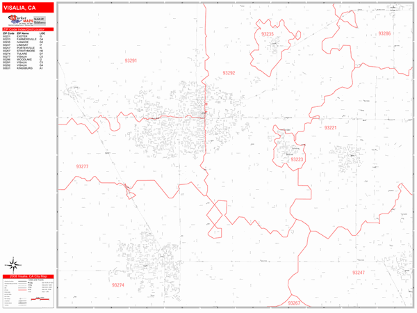 visalia-california-zip-code-wall-map-red-line-style-by-marketmaps