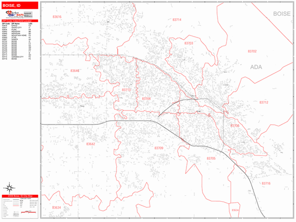 Boise Idaho Zip Code Map Maps For You   IDboise 