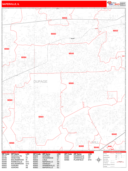 Naperville Il Zip Code Map 8866