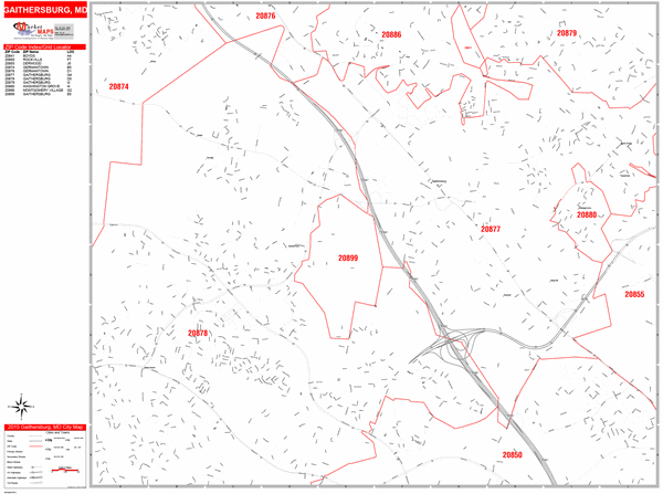 Zip Code Map Gaithersburg Md - United States Map