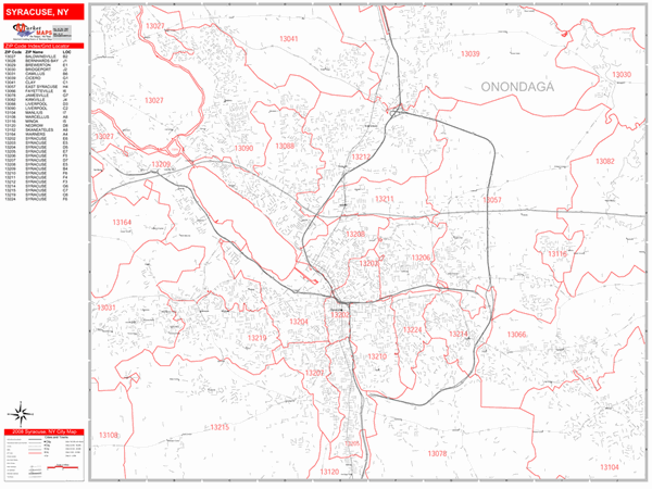 Syracuse Ny Zip Code Map