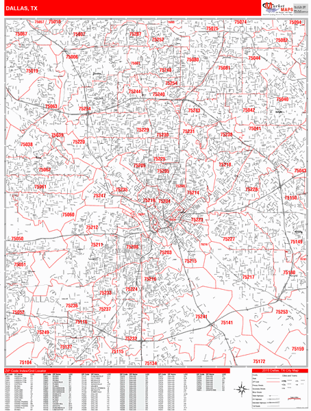 North Dallas Zip Code Map Tourist Map Of English 2753