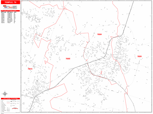 Temple Texas Zip Code Map Map Of World