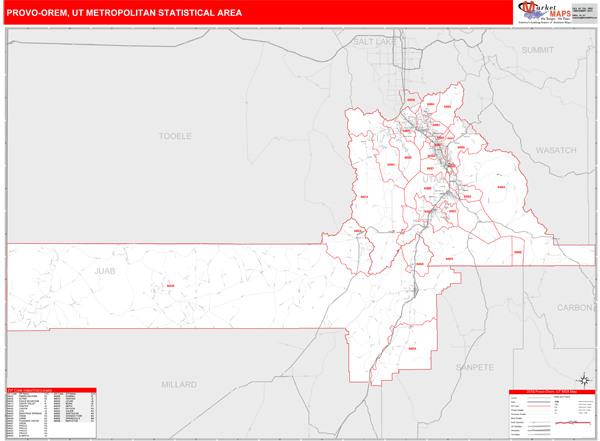 Provo Area Code Map 3958