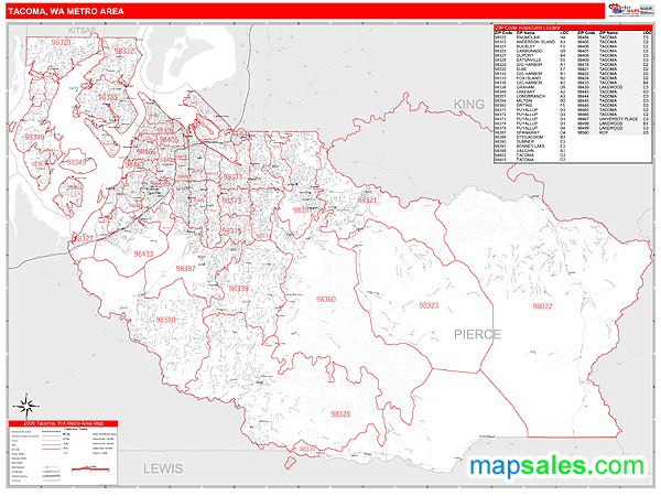 Tacoma Zip Code Map