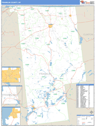 Franklin, Ny Zip Code Wall Map