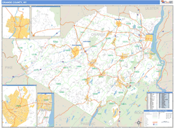 Orange, Ny Zip Code Wall Map