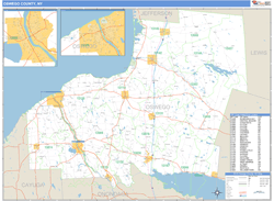 Oswego, Ny Zip Code Wall Map