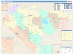 Columbus County, NC Wall Map Color Cast Style by MarketMAPS