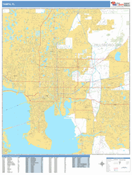 Tampa Downtown Wall Map by Map Resources - MapSales