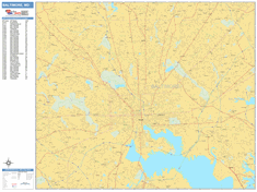 Baltimore Maryland Zip Code Wall Map (Basic Style) by MarketMAPS