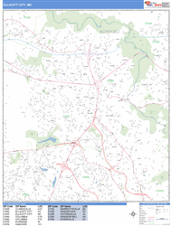 Ellicott City Maryland Wall Map (Basic Style) by MarketMAPS