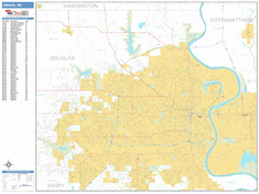 Omaha Metro Area Wall Map by Map Resources - MapSales