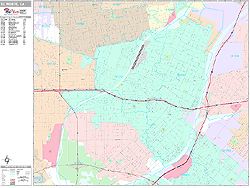 El Monte California Zip Code Wall Map (Premium Style) by MarketMAPS