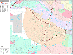 Hacienda Heights California Zip Code Wall Map (Premium Style) by MarketMAPS