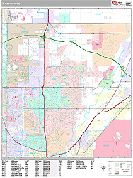 Thornton Colorado Zip Code Wall Map (Premium Style) by MarketMAPS