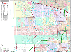 Pembroke Pines Florida Wall Map (Premium Style) by MarketMAPS