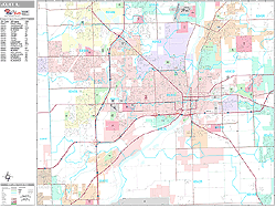 Joliet Illinois Zip Code Wall Map (Premium Style) by MarketMAPS