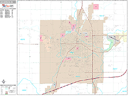 Anderson Indiana Zip Code Wall Map (Premium Style) by MarketMAPS