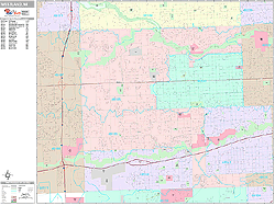 Westland Michigan Wall Map (Premium Style) by MarketMAPS