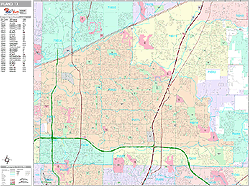 Plano Texas Wall Map (Premium Style) by MarketMAPS