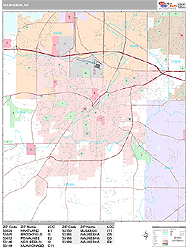 Waukesha Wisconsin Wall Map (Premium Style) by MarketMAPS