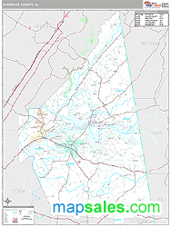 Cherokee County, AL Zip Code Wall Map Premium Style by MarketMAPS