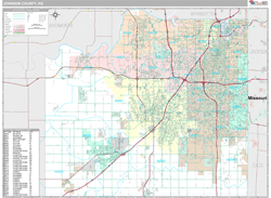 Johnson County, KS Zip Code Wall Map Premium Style by MarketMAPS