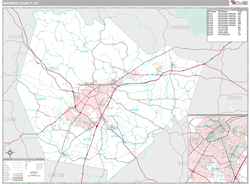 Warren County, KY Zip Code Wall Map Premium Style by MarketMAPS