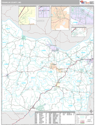 Franklin County, MO Wall Map Premium Style by MarketMAPS