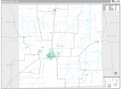 Grundy County, MO Zip Code Wall Map Premium Style by MarketMAPS