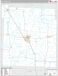 Polk County, MO Wall Map Premium Style by MarketMAPS