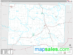 St. Clair County, MO Wall Map Premium Style by MarketMAPS