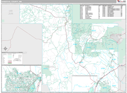 Sandoval County, NM Wall Map Premium Style by MarketMAPS