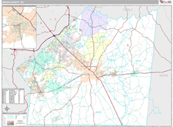 Union County, NC Wall Map Premium Style by MarketMAPS