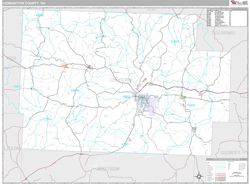 Coshocton County, OH Zip Code Wall Map Premium Style by MarketMAPS