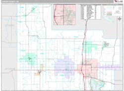 Carter County, OK Zip Code Wall Map Premium Style by MarketMAPS