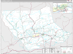 Lycoming County, PA Wall Map Premium Style by MarketMAPS