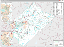 Aiken County, SC Wall Map Premium Style by MarketMAPS