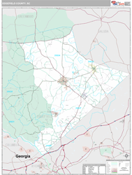 Edgefield County, SC Wall Map Premium Style by MarketMAPS