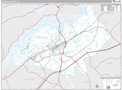 Hamblen County Tn Zip Code Wall Map Red Line Style By - vrogue.co