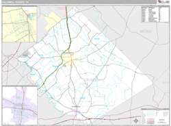 Caldwell County, TX Zip Code Wall Map Premium Style by MarketMAPS