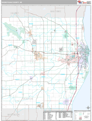 Sheboygan County, WI Zip Code Wall Map Premium Style by MarketMAPS