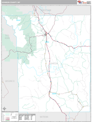 Johnson County, WY Wall Map Premium Style by MarketMAPS