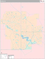 Regina Canada City Wall Map Premium Style